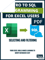 Introduction To SQL Programming For Excel Users