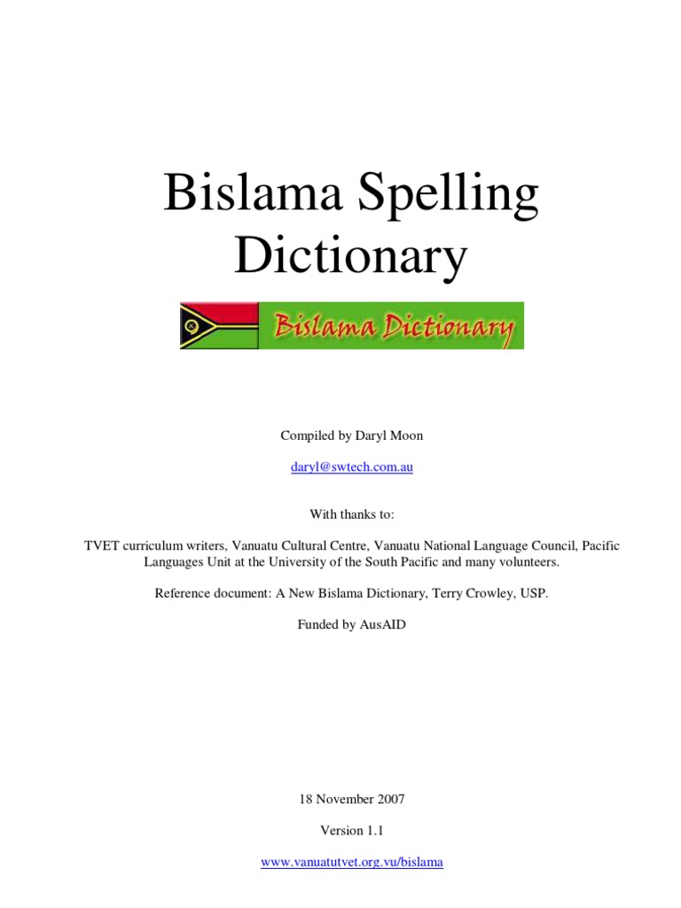 BislamaSpellingDictionary-v1 1 PDF Verb Noun photo