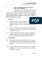 Edital FAPERJ Nº 20 2022 Programa de Apoio a Projetos Temáticos No Estado Do Rio de Janeiro