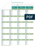 Plantilla Excel Calendario de Tareas Del Hogar