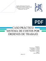 Caso Práctico Sistemas de Costo Por Orden de Produccion