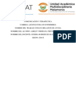 COMUNICACIÓN Y TERAPEUTICA Ensayo