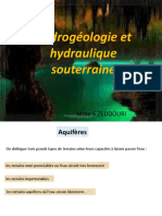 Hydrogéologie Et Hydraulique Souterraine: Mme S.Zeddouri