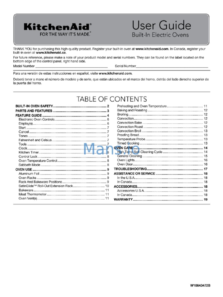 KitchenAid KOCE500ESS UsMan (EN) PDF