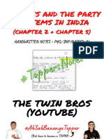 Parties and The Party Systems in India (Chapter 2 - 5) #Toppersnotes - The Twin Bros