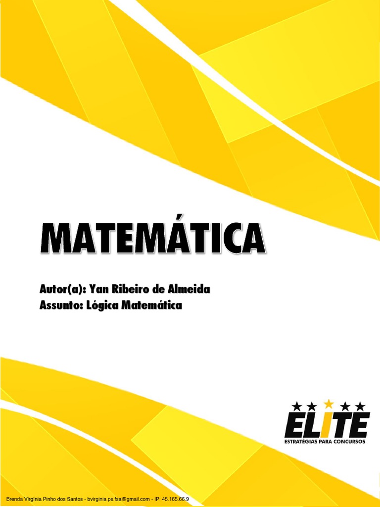 Lógica Matemática Parte 1 Download grátis PDF Lógica Lógica