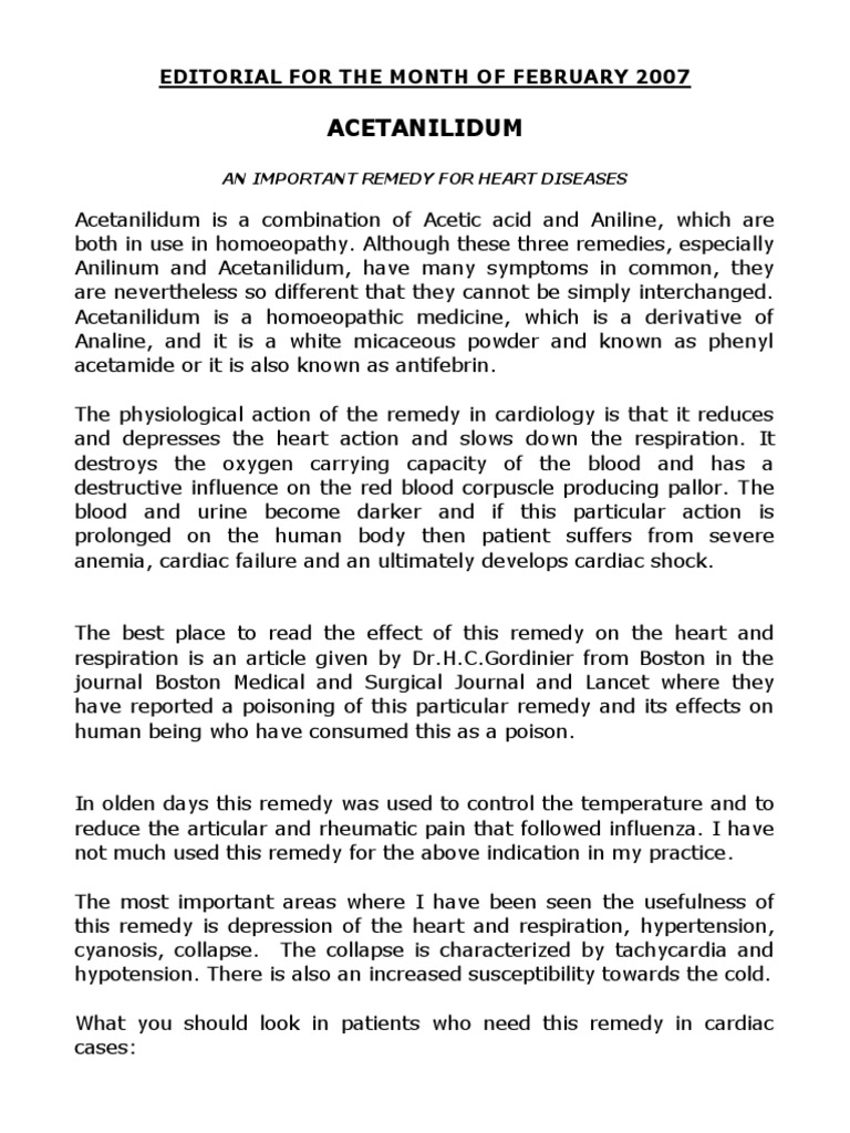 200702EDITORIALFEBRUARY2007acetanilidumheartdisease PDF