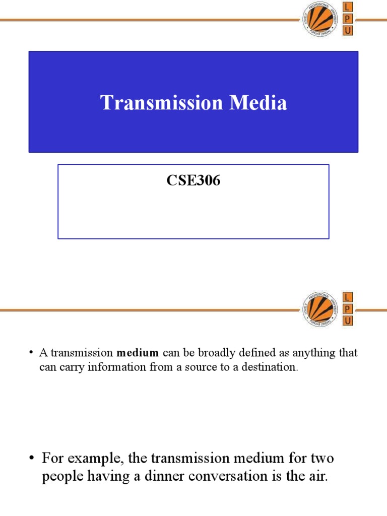 Transmission Media PDF Transmission Medium Decibel