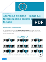 ACORDE LA en PIANO