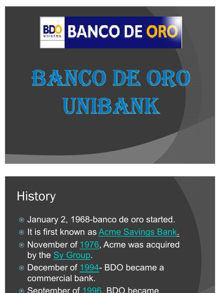 What Is The Difference Between Bdo Unibank And Banco De Oro? – ALPE