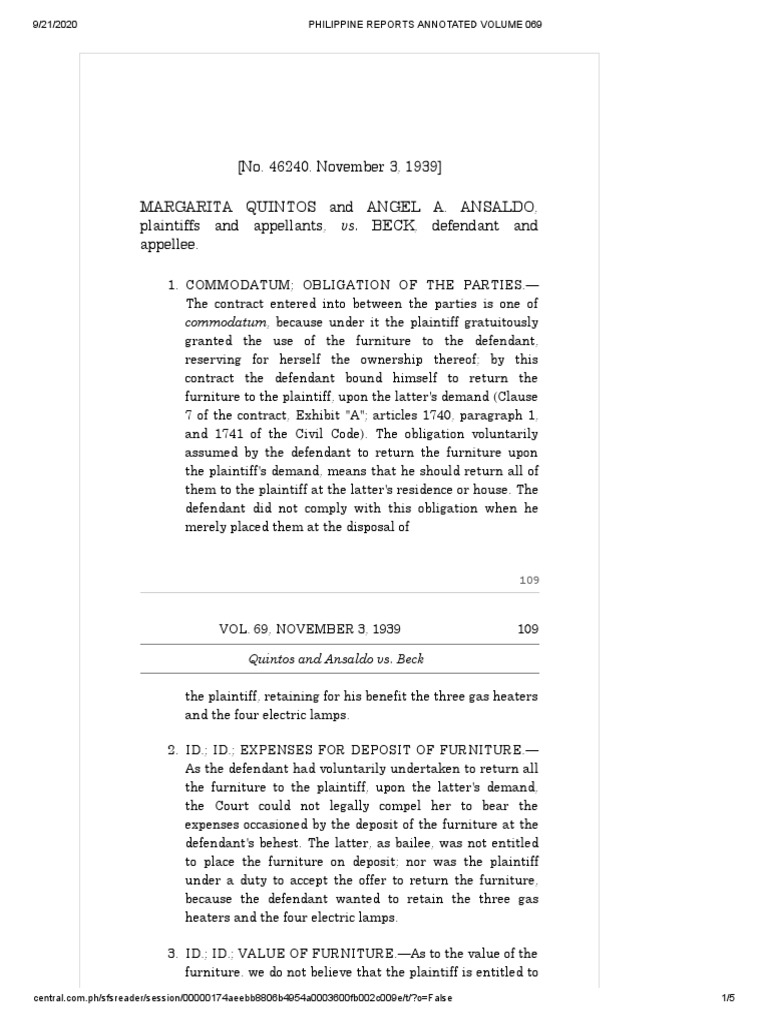 Quintos Vs Beck PDF Judgment (Law) Lawsuit