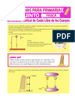 Movimiento Vertical de Caída Libre de Los Cuerpos para Quinto de Primaria