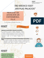Centro Medico Isset "Dr. Juan Puig Palacios": Proceso de Atención de Enfermería P.A.E