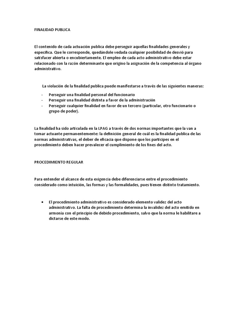 Finalidad Publica | PDF