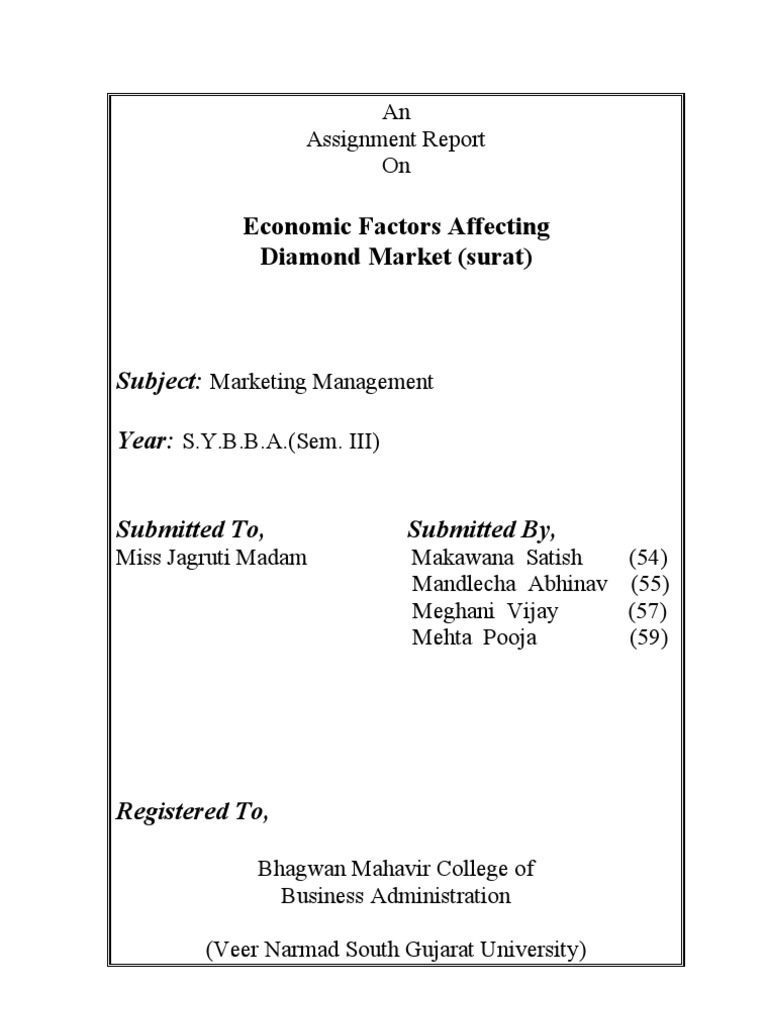 Economic Factors in Surat's Diamond Market | PDF | Diamond | Inflation