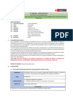 Proyecto de Aprendizaje - Jar-Quinto Grado - Matemática