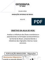 Aula 02 - Migrações Internas No Brasil