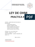 Informe 3, Ley de Ohm y Fuentes de Tensión Continua