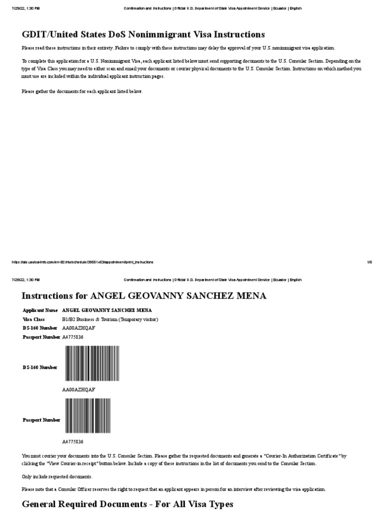 OFFICIAL U S DEPARTMENT OF STATE VISA APPOINTMENT SERVICE visual data 8