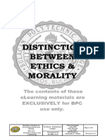 Information Sheet 2 - Distiction Between Ethics and Morality