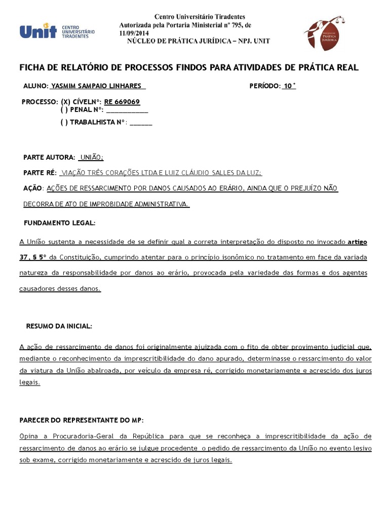 Processo Findo com Condenação da União | PDF