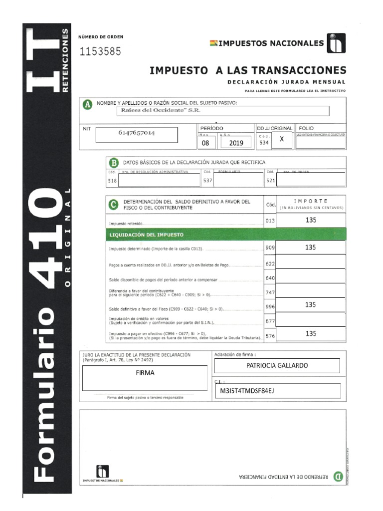 Formulario 410 | PDF