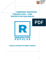 Plan de Gobierno San Borja 2023-2026
