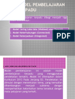 Model Pembeljaran Terpadu Di SD