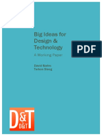 Big Ideas For Design & Technology A Working Paper