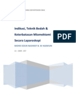 Download Indikasi Teknik Bedah  Keterbatasan Miomektomi Secara Laparoskopi  by Izzun Nasheev M Hasmuri SN60188586 doc pdf