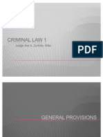 CRIMINAL LAW 1: GENERAL PROVISIONS