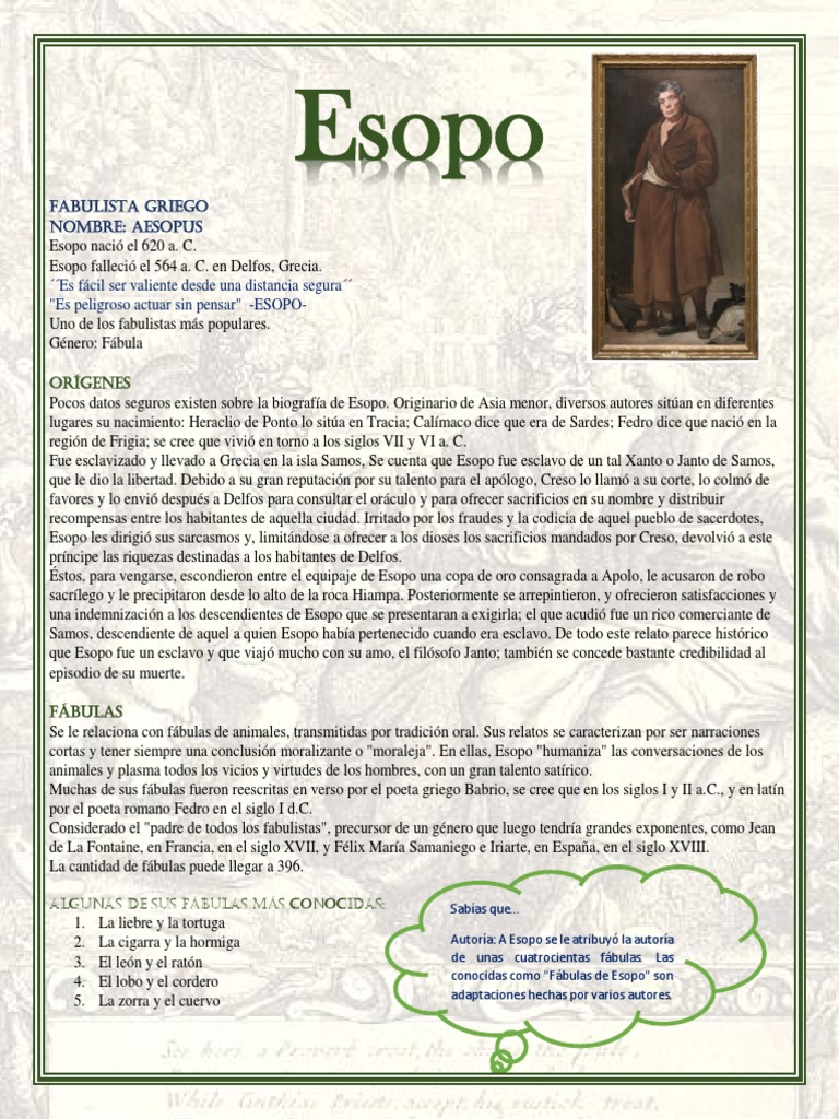 Esopo | PDF | Esopo | Fábula