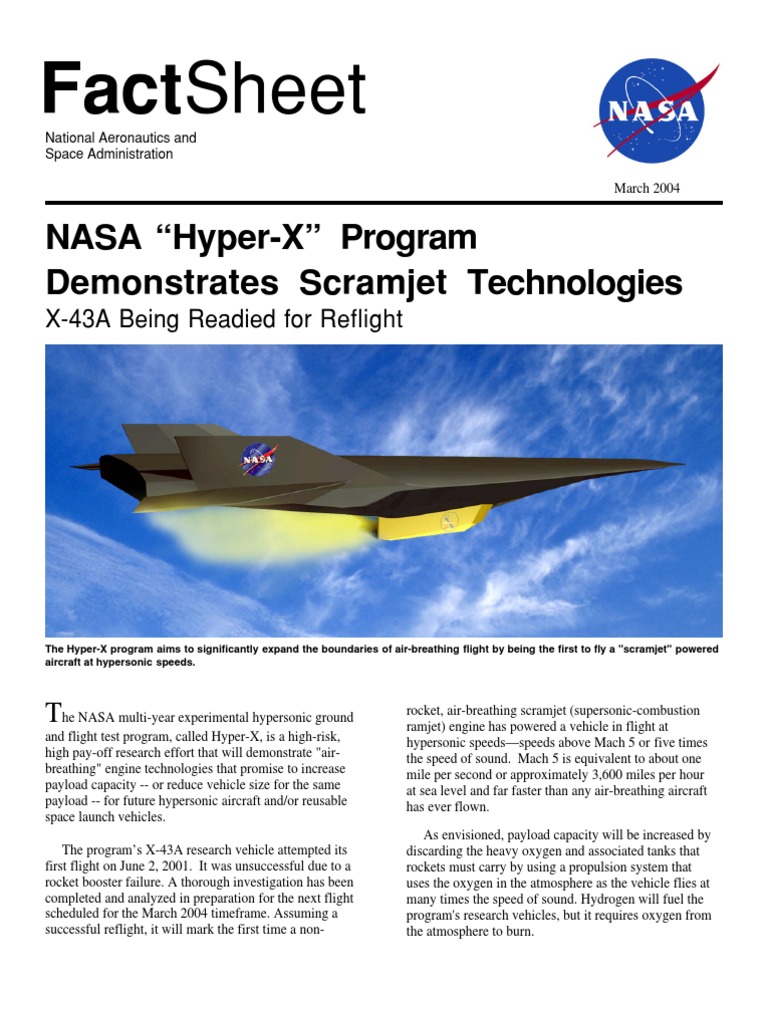 NASA Hyper-X Scramjet Program Overview | PDF | Aerospace | Vehicles
