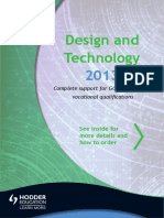 Design and Technology 2013 Complete Support For GCSE, A Level and Vocational Qualifications