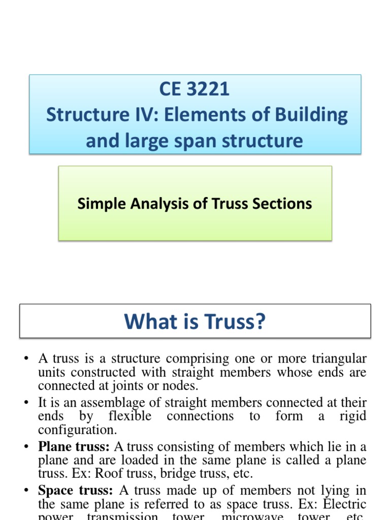 Analyzing Truss Structures Pdf Truss Mechanical Engineering
