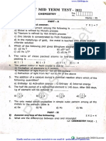 12th Chemistry EM 1st Mid Term Exam 2022 Question Paper Tirupattur District English Medium PDF Download
