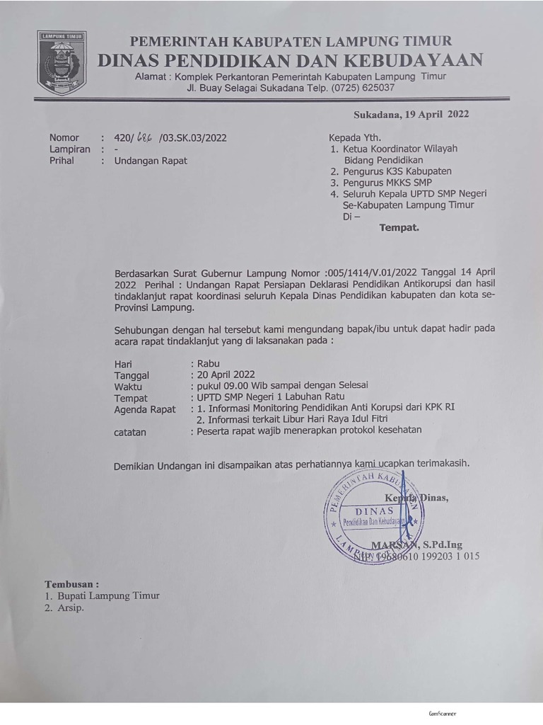 Undangan Rapat | PDF