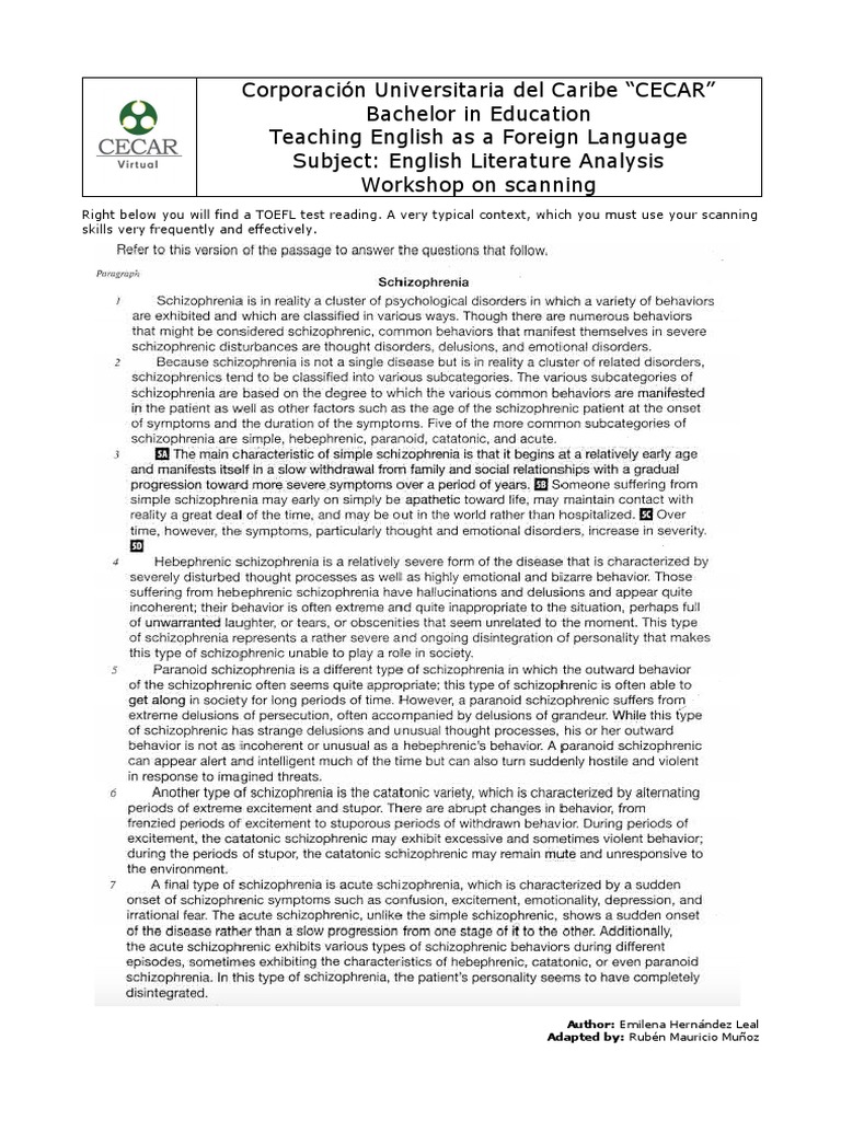 English Literature Scanning Workshop | PDF | Psychology | Cognitive Science