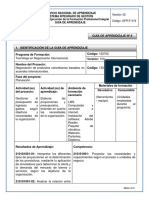 Guía de aprendizaje para proyecciones y presupuestos