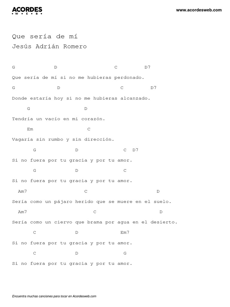 Jesus Adrian Romero Que Seria de Mi PDF