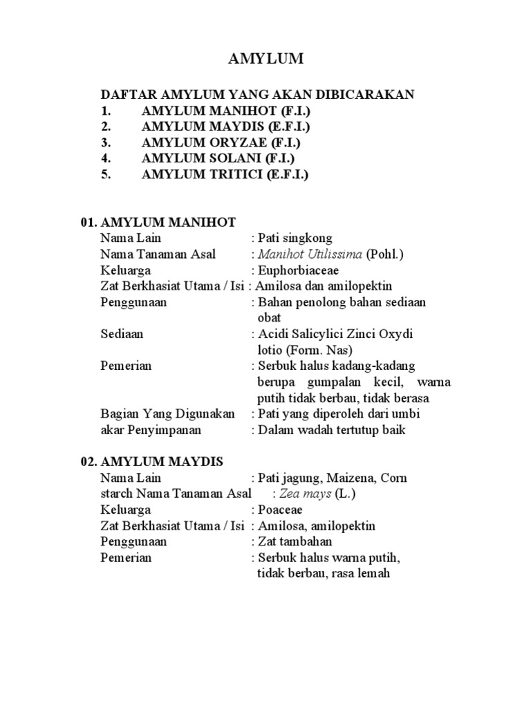 AMYLUM PDF
