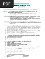 Esp Worksheet | PDF