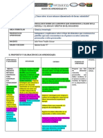 Sesión de Aprendizaje 4 Jueves Primera Semana, Ciencia, Alimentos Procesados