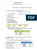 Atividades de Matem Tica