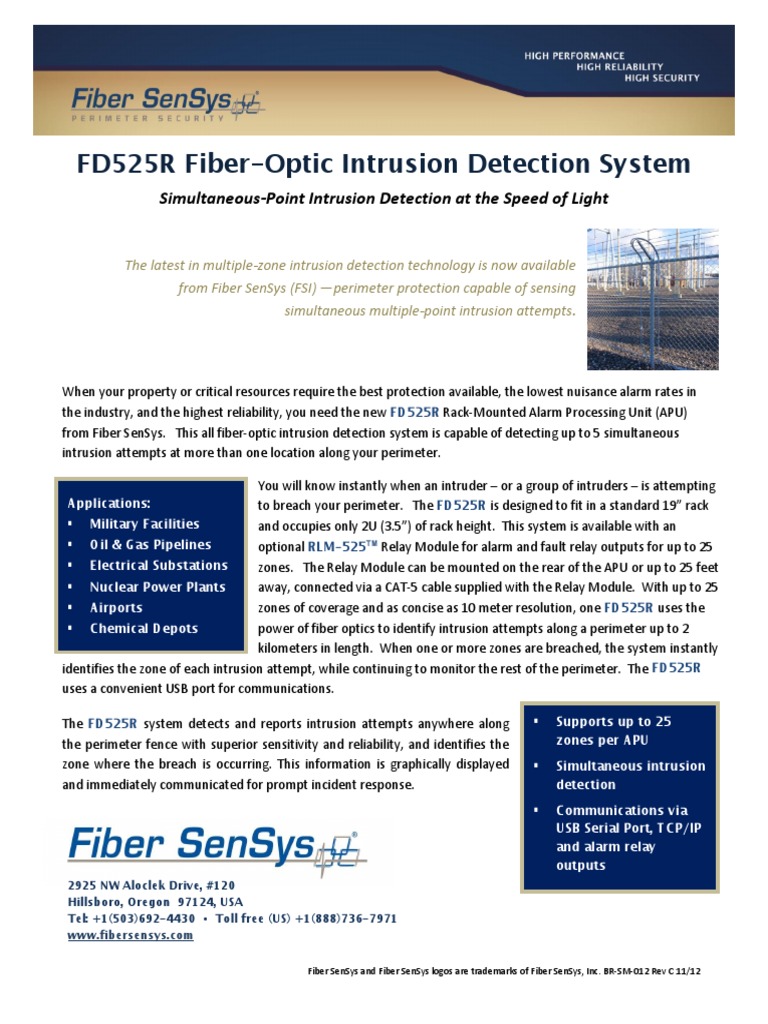Br-sm-012 Fd525r Brochure Rev. C 11-12 | PDF | Optical Fiber | Usb