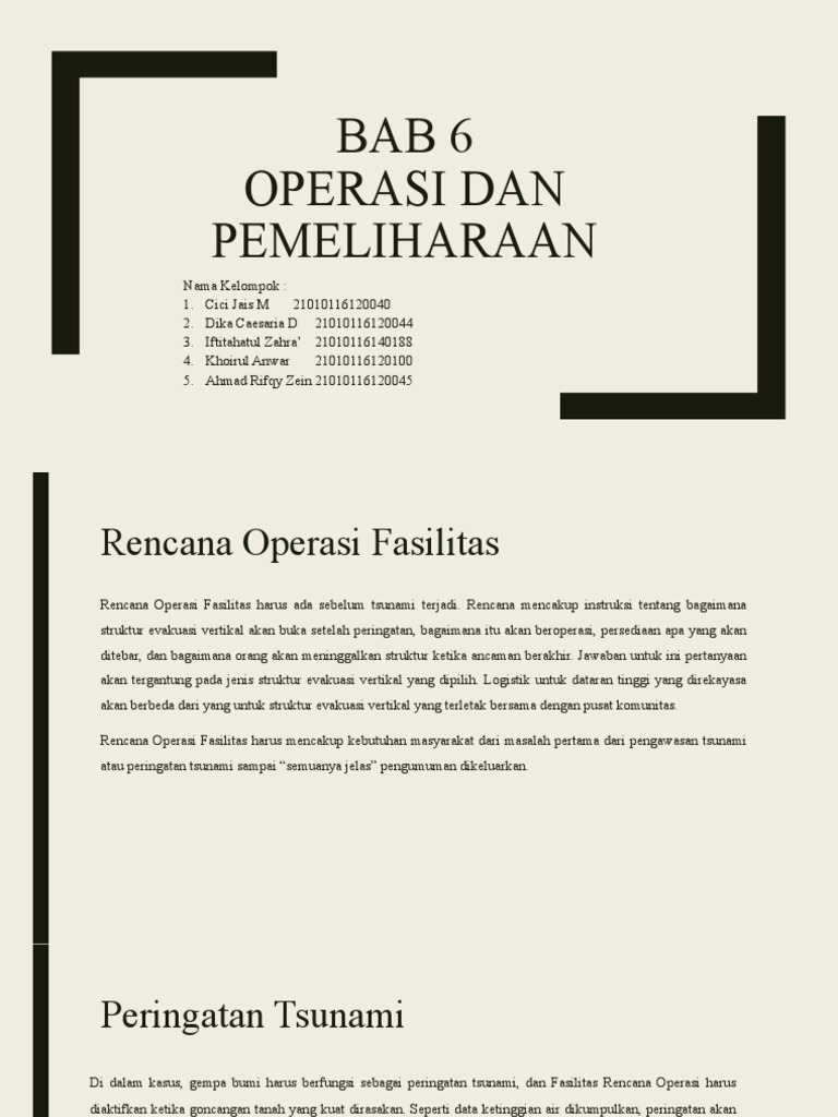 Rencana Operasi Evakuasi Tsunami | PDF