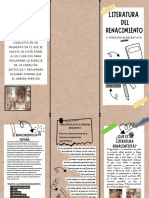 Folleto Tríptico Flyer Academia de Clases de Repaso Escolar Doodle Marrón y Blanco