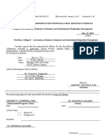 BatStateU FO COL 07 - Request For Thesis Dissertation Proposal Defense Schedule