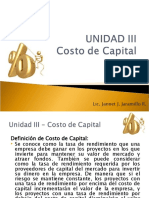 UNIDAD III Costo de Capital