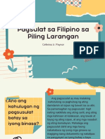 Filipino - Awtput 1 Pagsagot Sa Katanungan